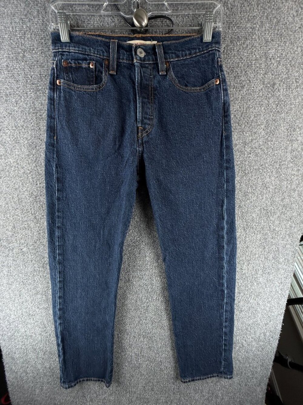 Levi's Premium Wedgie Straight Dark Wash Straight Leg Jeans Size 26 ACTL 26X28
